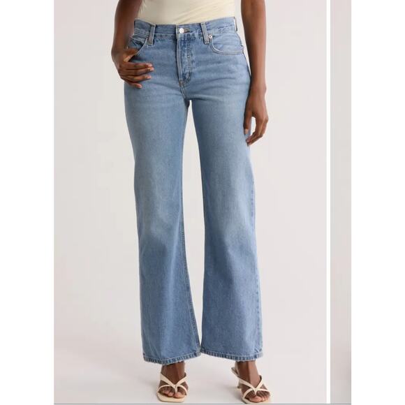 NEW Etica Anthropologie Amis High Waist Relaxed Bootcut Jean in Atwater - Picture 1 of 9